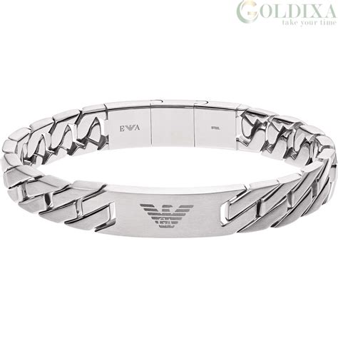 armani bracelet mens|armani men's stainless steel bracelet.